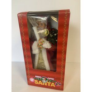 Fiber Optic 12" Santa Claus Vintage NIB Old Stock Christmas light up